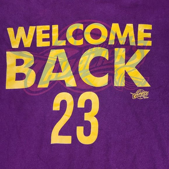 Lebron‎ James Cleveland Cavs Welcome Back T-Shirt #23 Mens Size X-Large T-Shirt - Picture 2 of 8